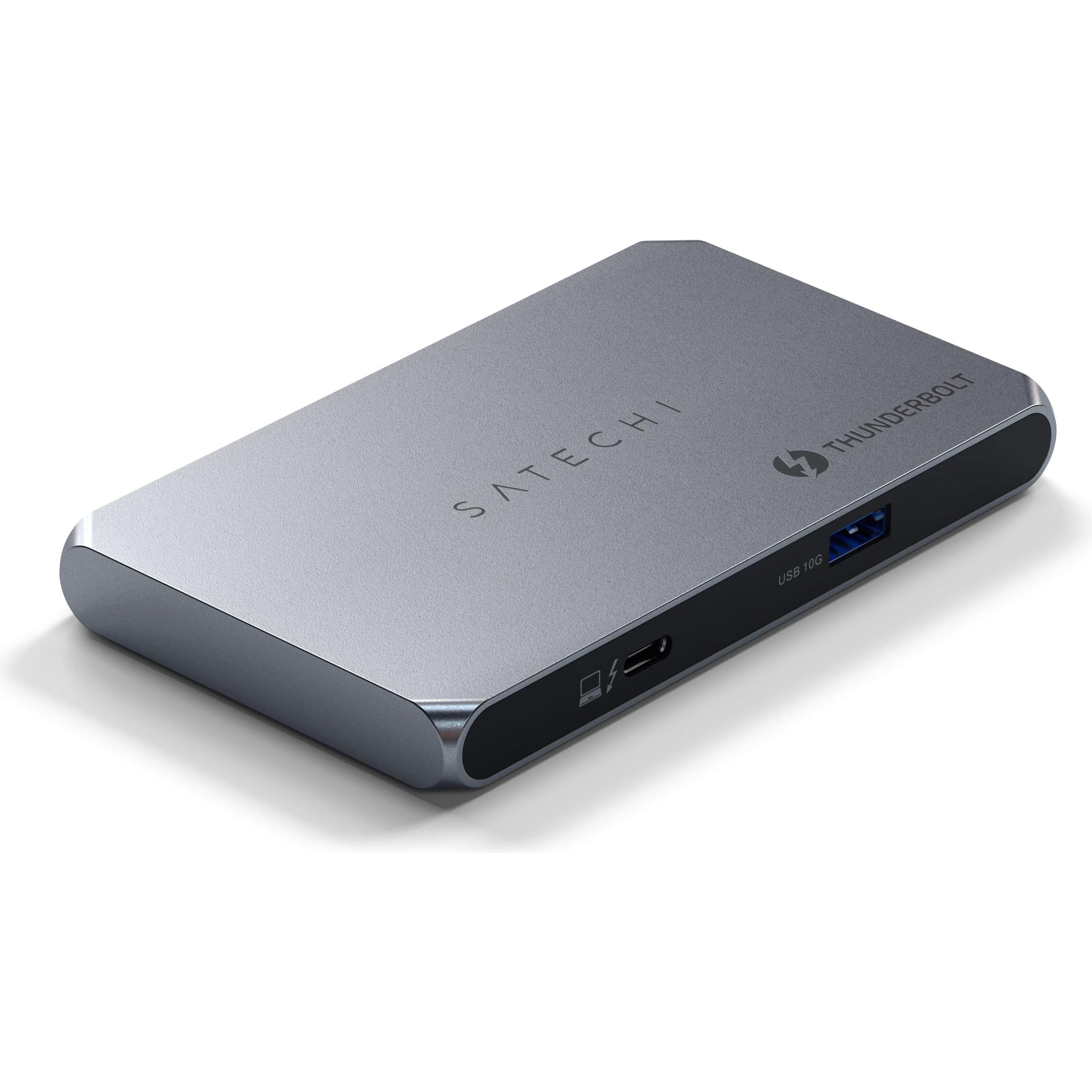 Satechi Slim Hub (Thunderbolt, 4 Ports), Dockingstation + USB Hub, Grau