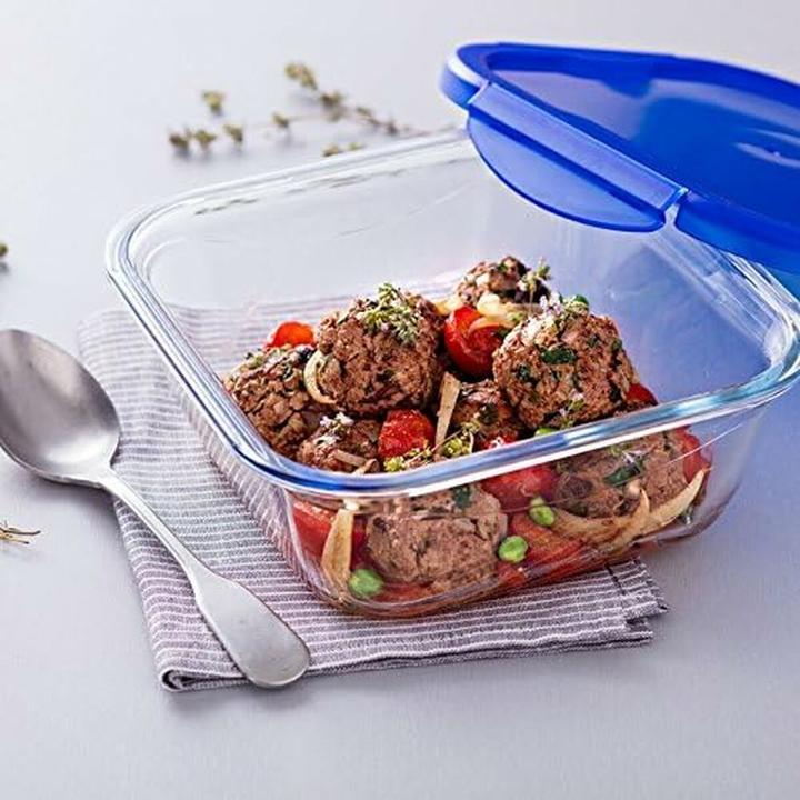 Produktbild Pyrex Cook & Go rectangular glass food storage container/roaster with airtight and leakproof 4 clip (0.80 l)