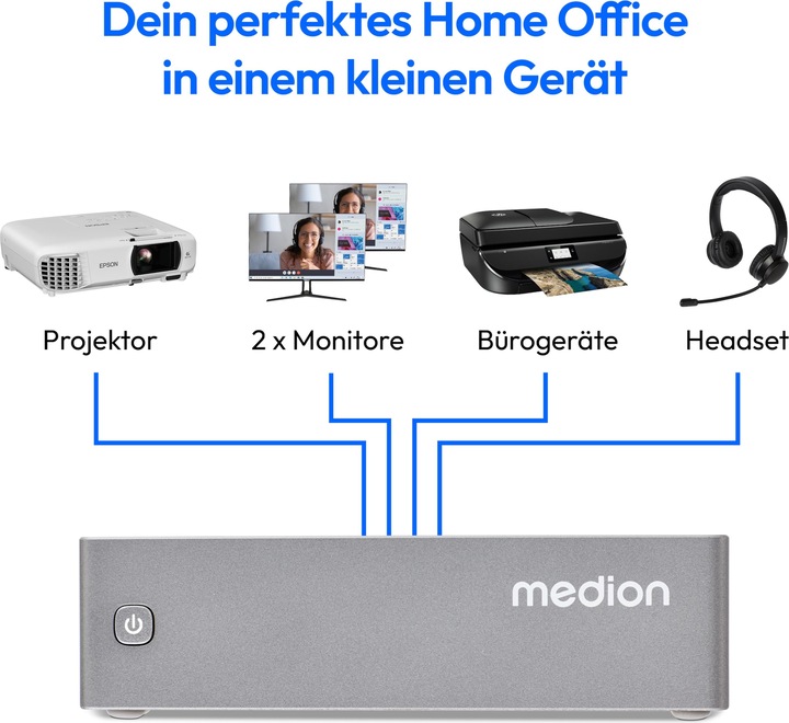 Produktbild Medion S06 Mini PC (Intel Core i5-1335U, 16 GB, 512 GB)