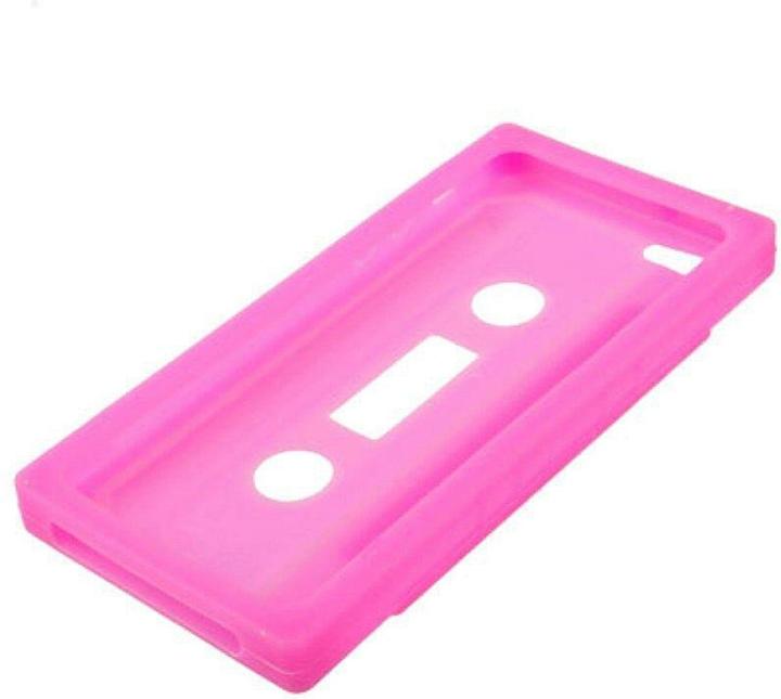 Produktbild König Design Silikon Hülle Retro Kassette für Handy iPhone 5 & 5s Pink (Apple iPhone 5)