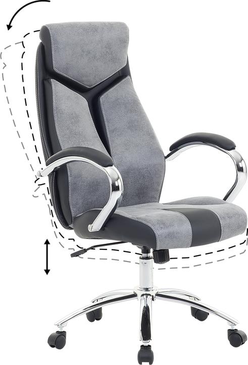 Actual product image Beliani Office chair grey height-adjustable FORMULA 1 (49 - 59 cm)