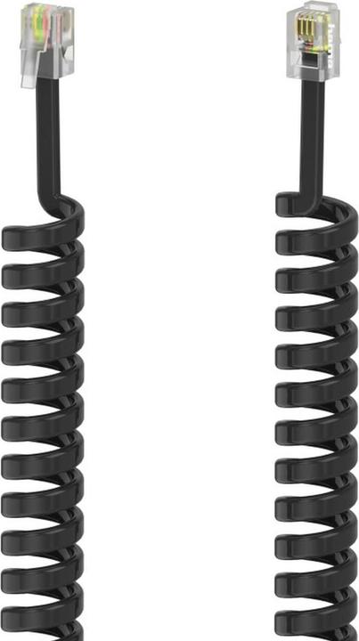 Hama Handset cable, modular plug 4p4c - modular plug 4p4c, 3 m