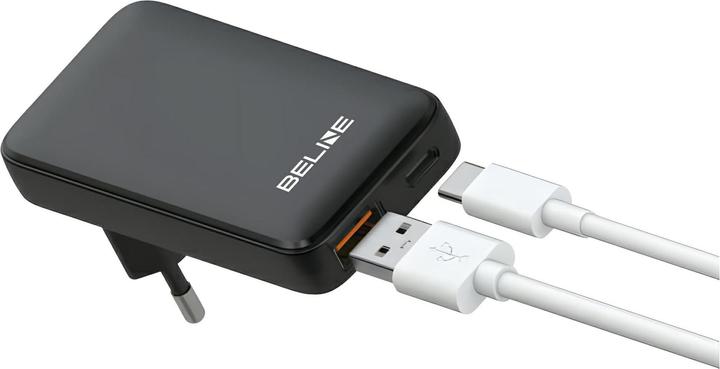 Produktbild Beline Charger 1x USB-C + 1x USB 65W black (only head) PD 3.0 + QC 3.0 BLN2CW65 (65 W)