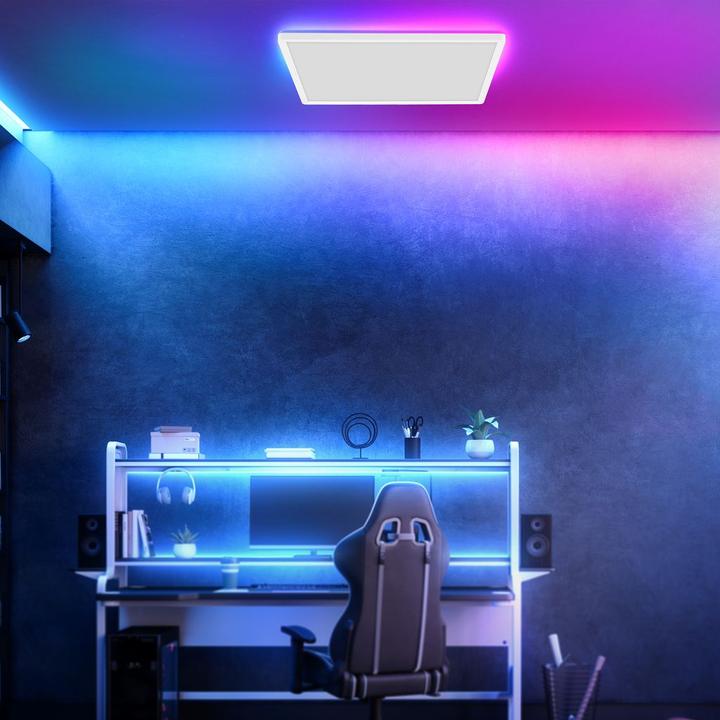 Image du produit B.K.Licht SLIM Panneau LED CCT ultraplat avec backlighte RGB (3000 lm)