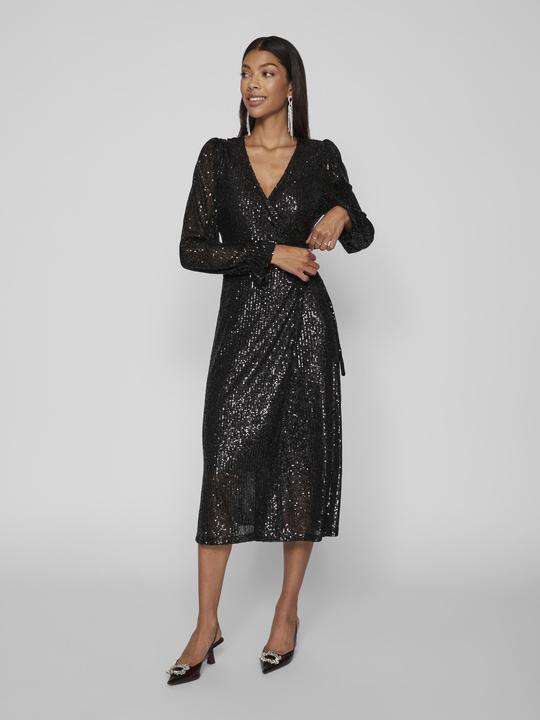 Actual product image Vila Vimaia Ls Sequin Midi Wrap Dress/Dc (36)