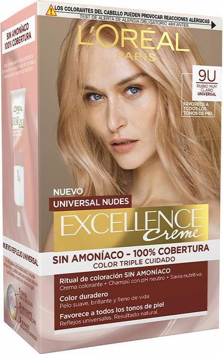 Produktbild L'Oréal Paris Excellence Creme Universal Nudes 9U Sehr hellblondes Haarfärbemittel (Sehr Hellblond)