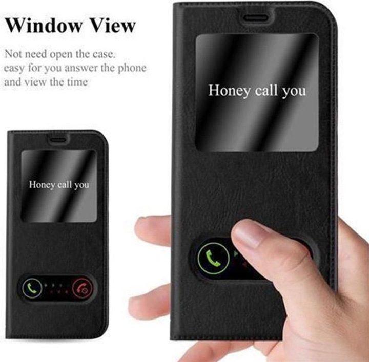 Actual product image Cadorabo Book with View double window cover (Samsung Galaxy S8)