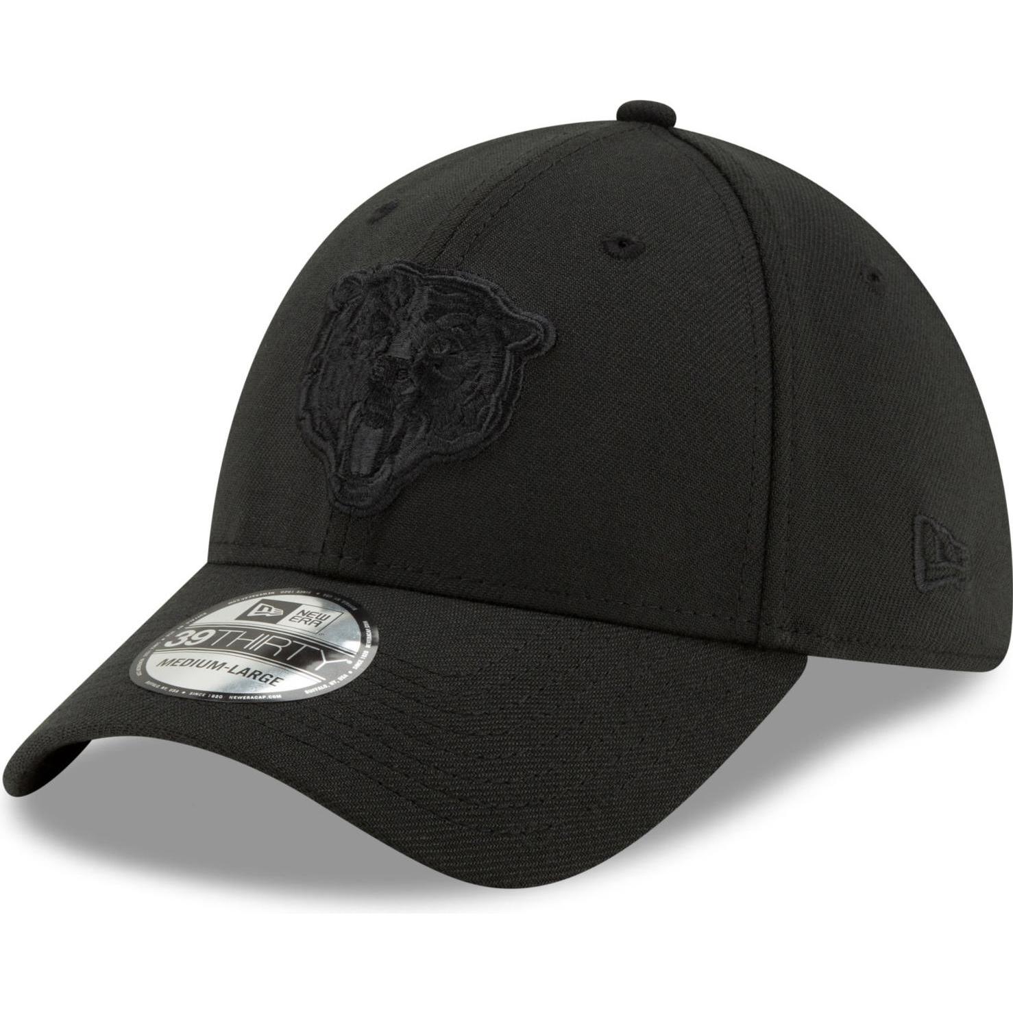 New Era, Herren, Cap, 39Thirty Stretch Cap - NFL Chicago Bears - L/XL, Schwarz, (L)