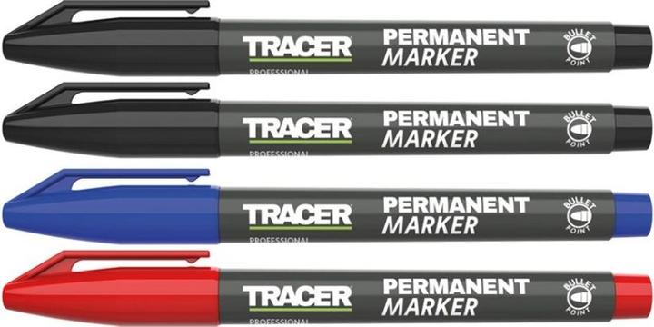 Immagine prodotto Tracer APMK1 Permanentmarker-Set Schwarz/Blau/Rot (4 x)