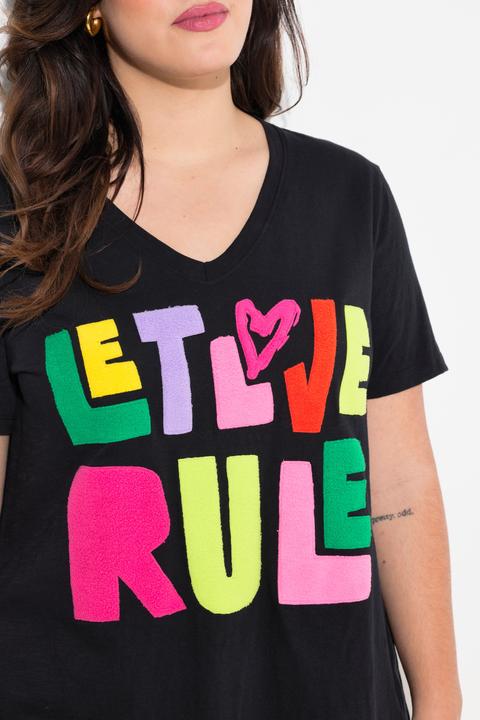 Immagine prodotto Angel of Style T-Shirt, A-Linie, LOVE Flockprint (46)