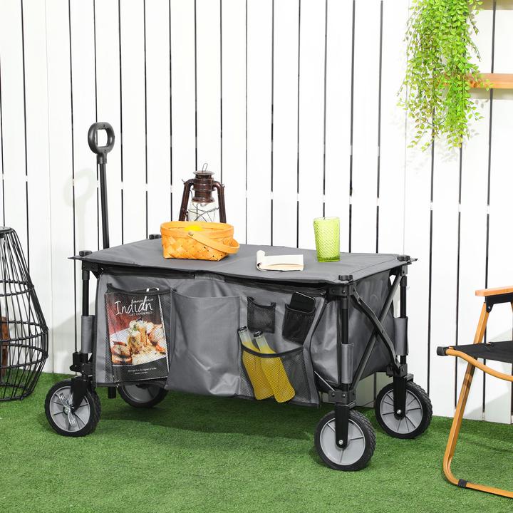 Produktbild Outsunny Bollerwagen mit Seitentaschen