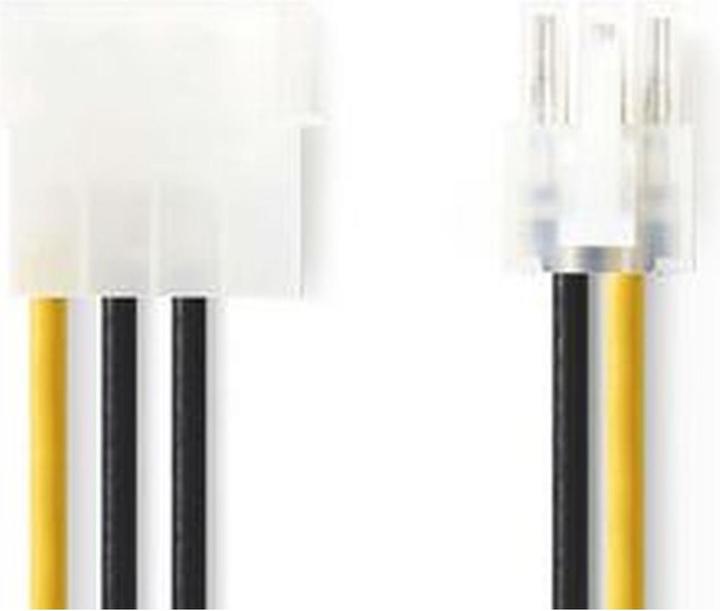 Produktbild Nedis Interne Stromkabel Molex Stecker PCI Express Stecker Vergoldet 0.20 m rund PVC Gelb/Schwarz Pl (15 cm)