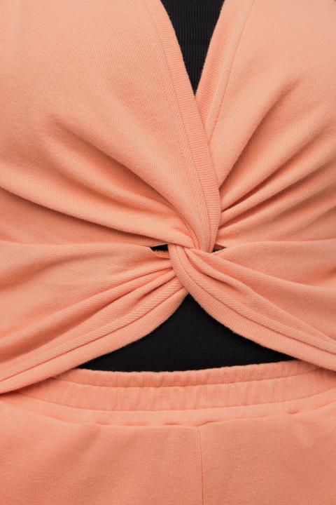 Actual product image Ulla Popken Eco Cotton Wrap Effect Cropped Sweatshirt (56)