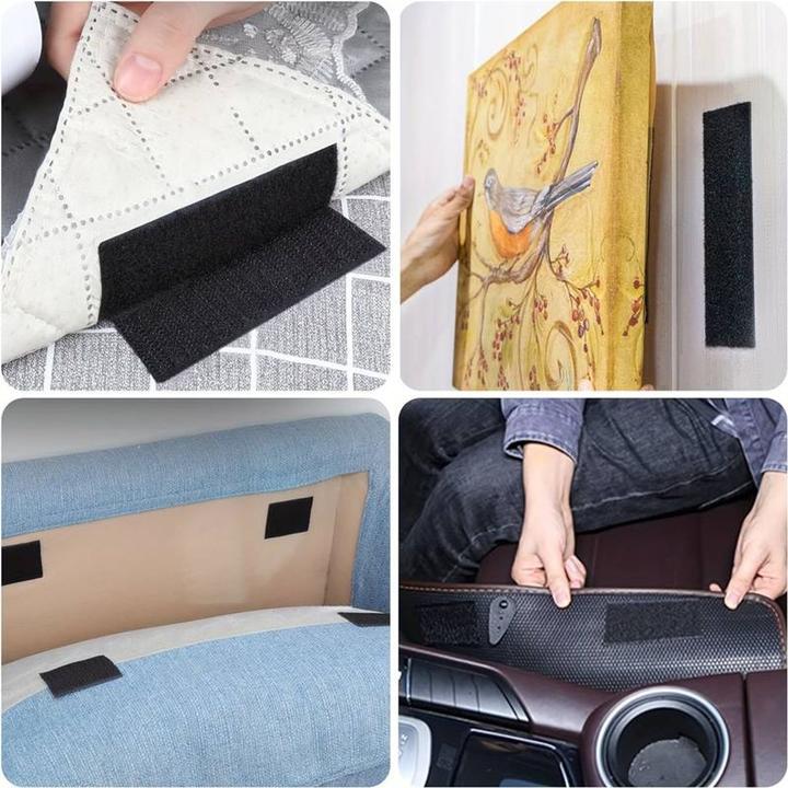 Actual product image König Design Hook and loop tape set Hook tape + loop tape self-adhesive extra strong hook and loop fastener (15 mm)