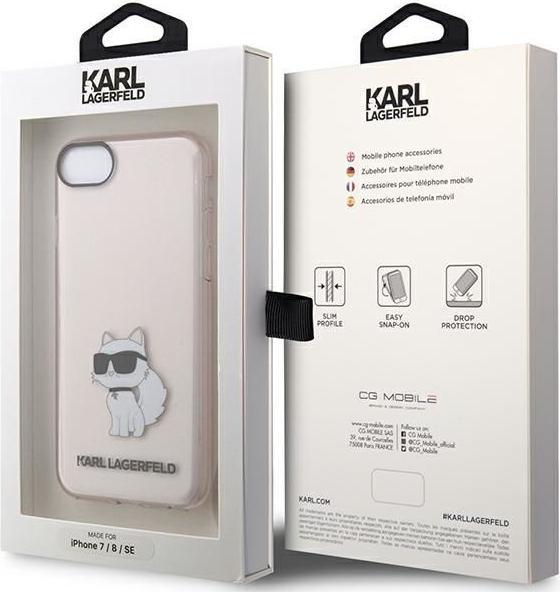 Produktbild Karl Lagerfeld KLHCI8HNCHTCP iPhone 7/8/ SE 2020 / SE 2022 pink/pink hardcase Ikonik Choupette (Apple iPhone 7, Apple iPhone 8, Apple iPhone SE (2nd Gen), Apple iPhone SE (3rd Gen))