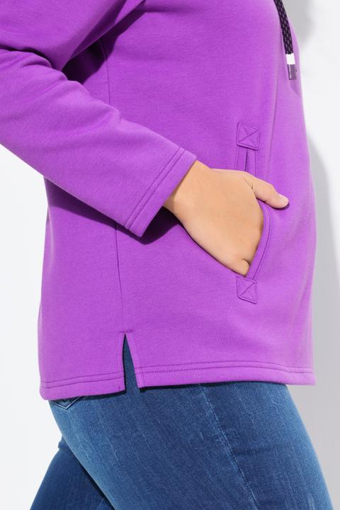 Produktbild Ulla Popken Hoodie, True, Kapuze, Kordel, Taschen, Langarm (56)
