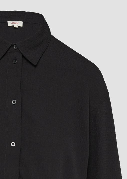 Image du produit s.Oliver Bluse Strukturierte Hemdbluse mit Raffung (40)