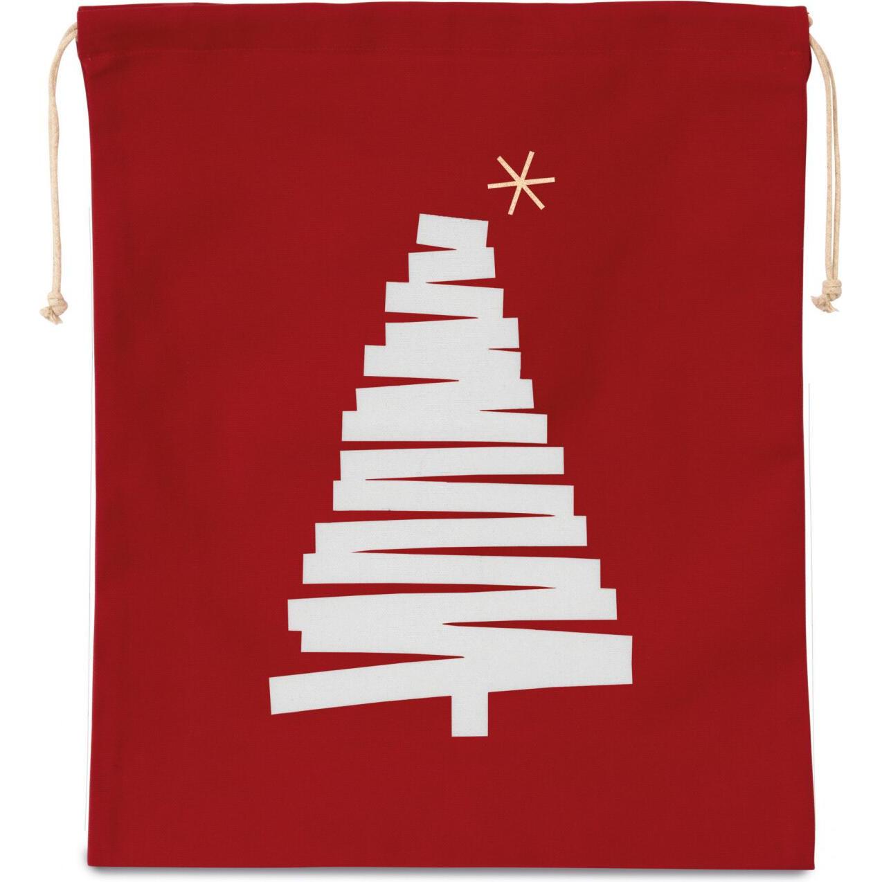Thumbnail - Kimood, Tasche, Accessoire-Tasche Tannenbaum-Motiv Baumwolle, Rot