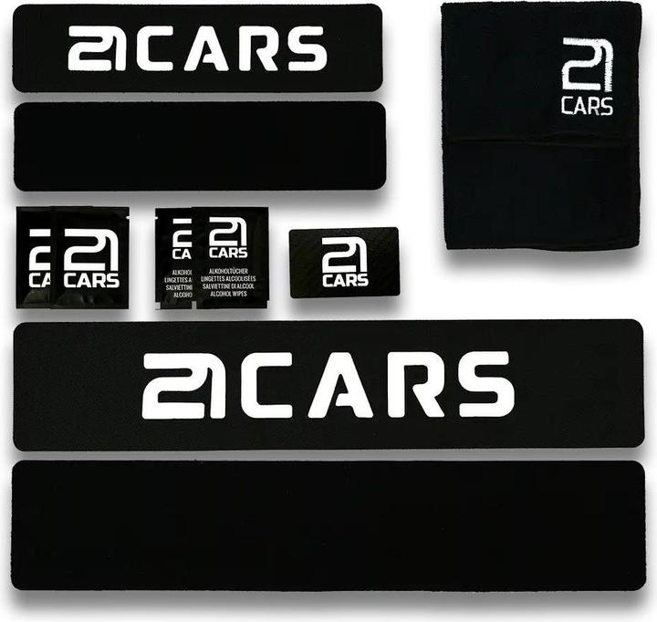 Produktbild 21CARS Klett Kennzeichenhalter Langformat (Front + Heck, Langformat)