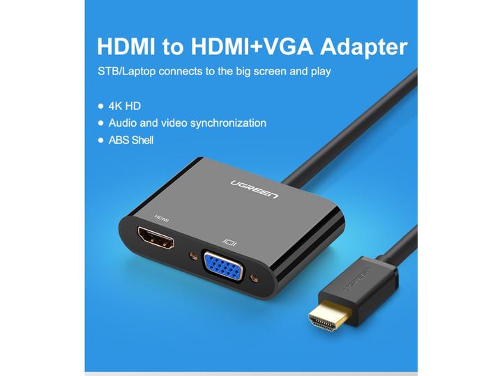 Productafbeelding Ugreen HDMI naar HDMI / VGA Adapter met Audio (HDMI, 3 cm)