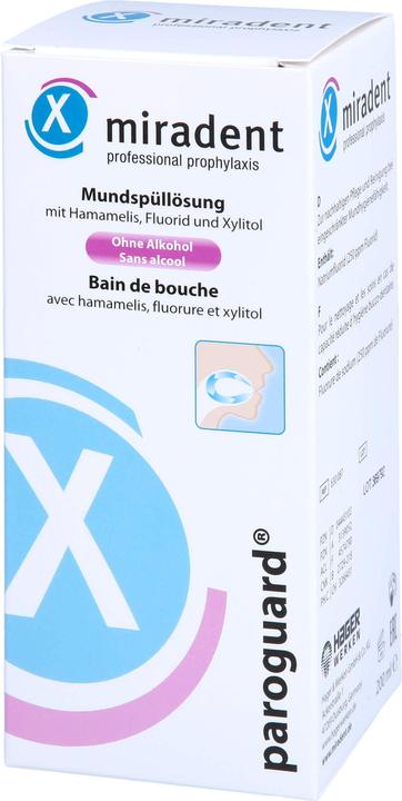 Actual product image Miradent Paroguard mouth rinse with 250 ppm fluoride (200 ml, Mouthwash)
