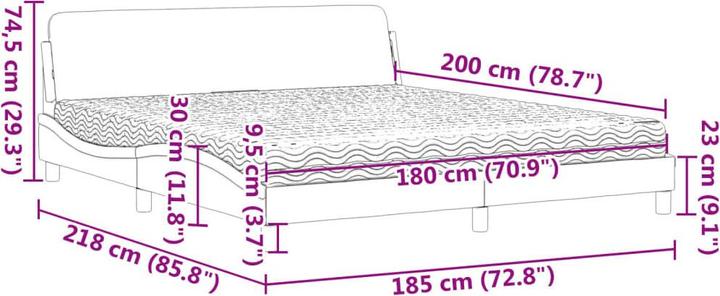 Image du produit VidaXL Khloe (180 x 200 cm)