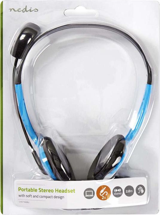 Produktbild Nedis Kopfhörer für PC Kopfband 2 Stecker 3,5 mm (Kabelgebunden)