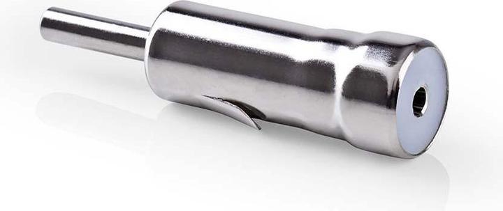 Actual product image Nedis Car aerial connector straight plug copper 50 ohm press on metal silver 10 pieces Ums