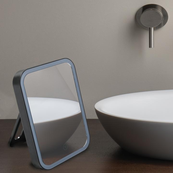 Actual product image MSV MIROIR LED 15X2,4X19,8CM NOIR (15 x 2.5 x 20 cm)