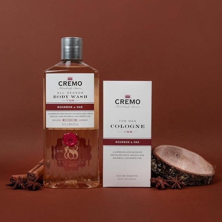Image du produit Cremo Bourbon & Oak Gift Set for Men - Eau de Toilette 100ml Body Wash 473ml (Coffret de parfum)