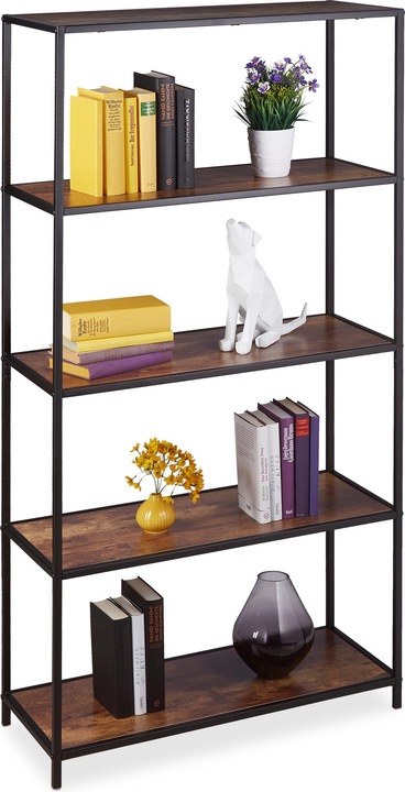 Immagine prodotto Relaxdays Libreria Vintage, 5 Mensole (77 x 33 x 150 cm)