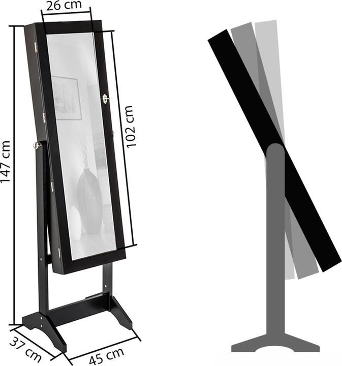 Produktbild tectake Schmuckschrank