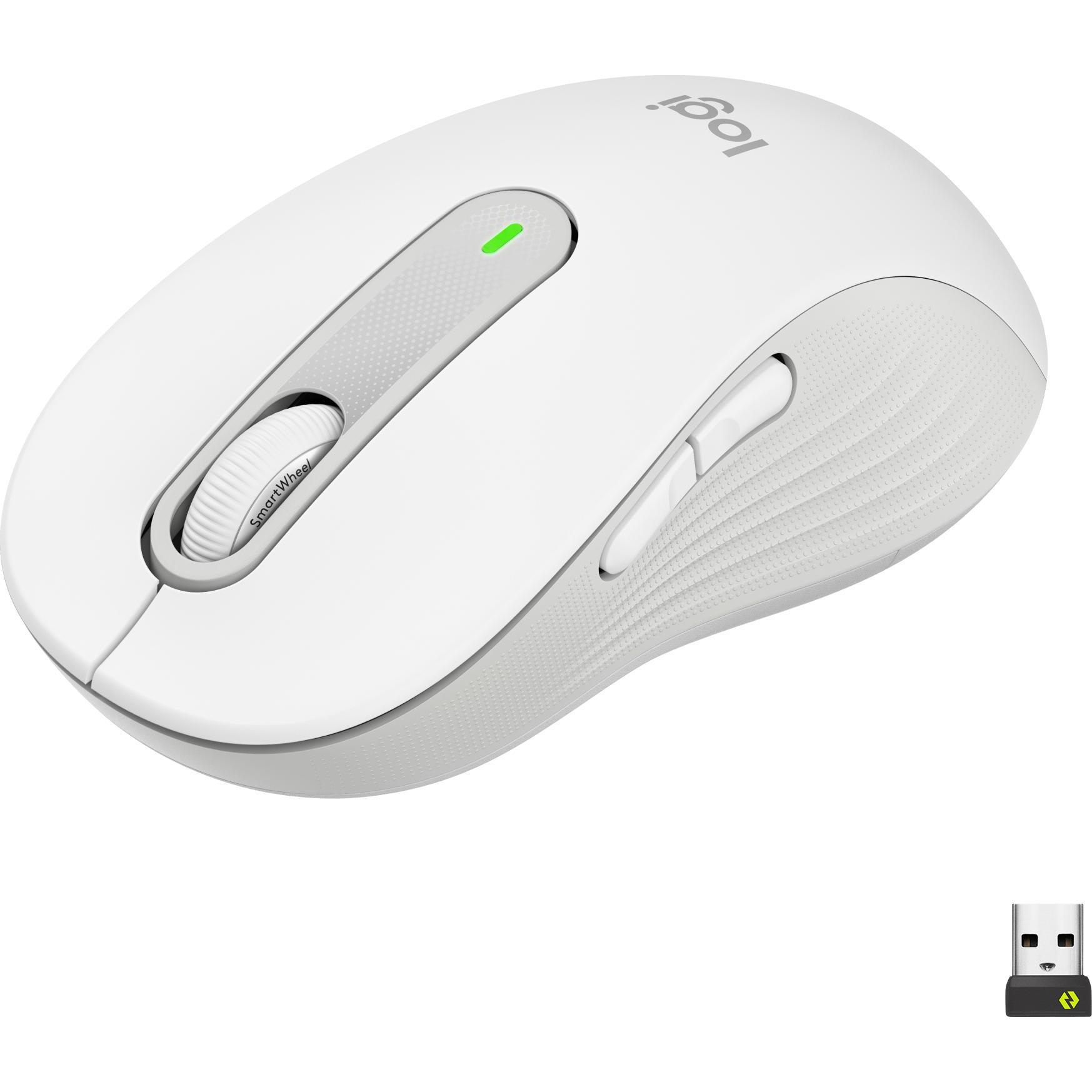 Logitech Signature M650 L (Kabellos), Maus, Weiss
