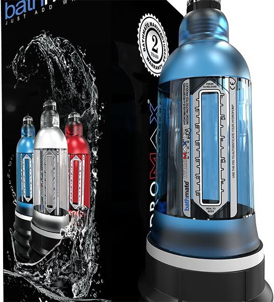 Actual product image Bathmate Hydromax X30 Penis Pump Wide Boy Blue