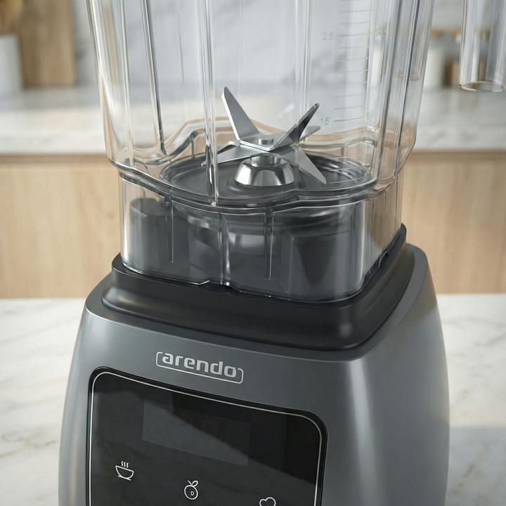 Image du produit Arendo Hochleistungs-Standmixer 2000 W, 2 L, Touchpanel, 24.000 U/min, Puls, 5 Programme, Timer, Display (2000 W)
