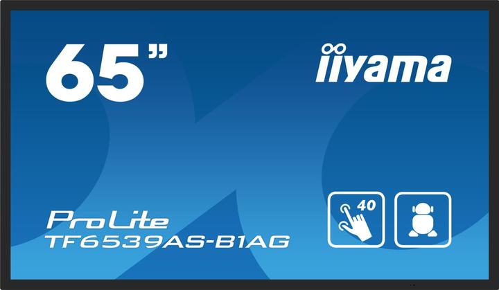 Produktbild iiyama 163,9cm (64,5") TF6539AS-B1AG 16:9 M-Touch 2xHDMI+DP (3840 x 2160 Pixel, 64.50")