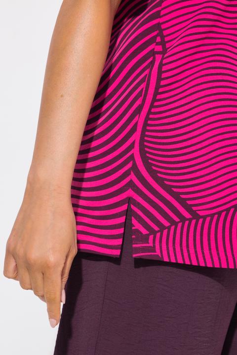 Actual product image Ulla Popken Geometric Print Short Sleeve Tee (50, 52)