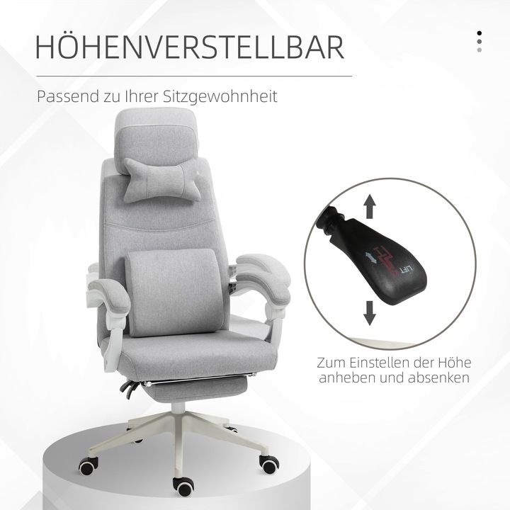 Produktbild Vinsetto Drehstuhl mit Fussstütze