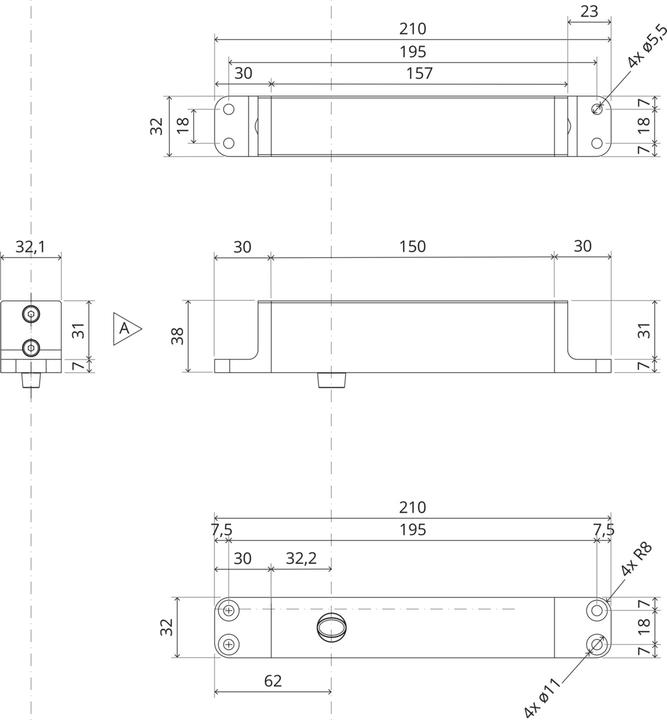 Actual product image FritsJurgens Ficci per porte Sistema Fx 70 mm versione A