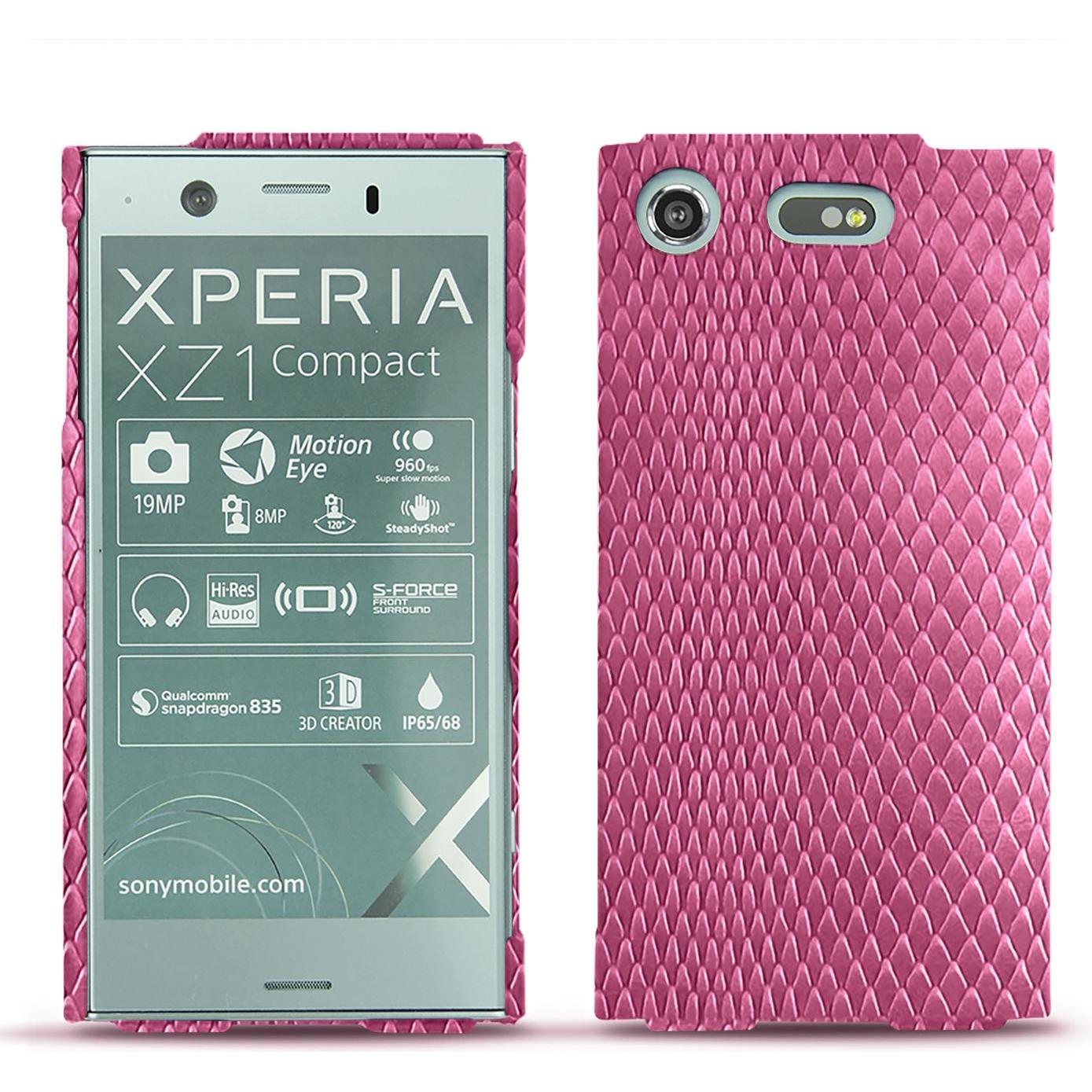 Noreve Lederschutzhülle (Sony Xperia XZ1 Compact), Smartphone Hülle, Rosa
