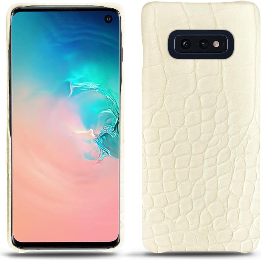 Noreve Lederschutzhülle (Samsung Galaxy S10e), Smartphone Hülle, Weiss