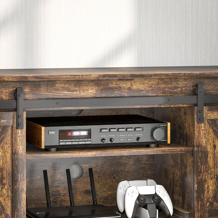 Produktbild Homcom TV-Schrank Spanplatte, Stahl Rustikal-Braun (40 x 40 x 54 cm)