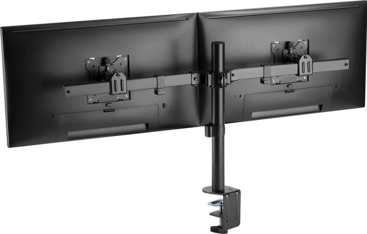 Actual product image InLine Table mount, for 2x LCD/LED display up to 81cm (32"), max. 9kg, black (Dining table, 32")