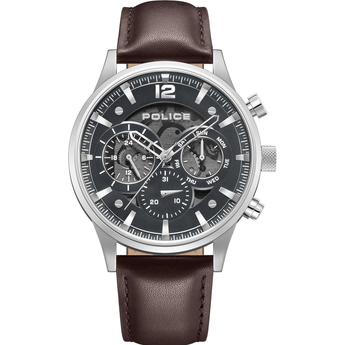 Police, Armbanduhr, Driver II, Grau, (43.50 mm)