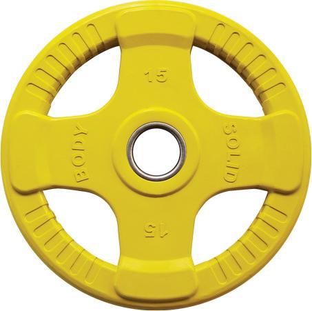 Produktbild Body-Solid Olympische Scheiben mit 4 Griffen aus gefärbtem Gummi 2,5 kg