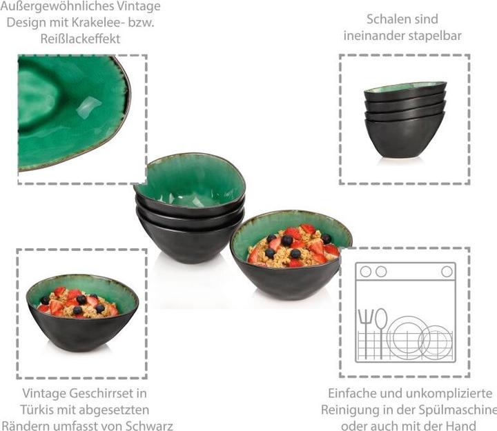 Actual product image Sänger Geschirr Cereal bowls Palm Beach (0.80 l, 4 x)