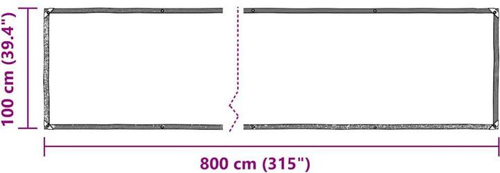 Produktbild vidaXL Transparente Plane mit Ösen 1x8 m Polyethylen durchsichtige Plane (1 x 8 m)