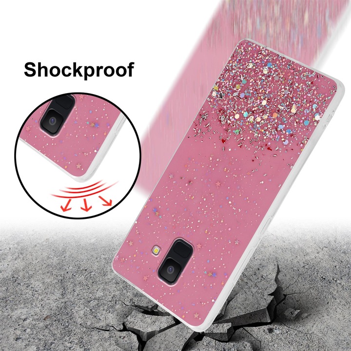 Actual product image Cadorabo TPU cover sparkling glitter (Samsung Galaxy J6 (2018))