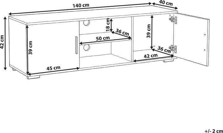 Produktbild Beliani Chilliwack (140 x 40 x 42 cm)