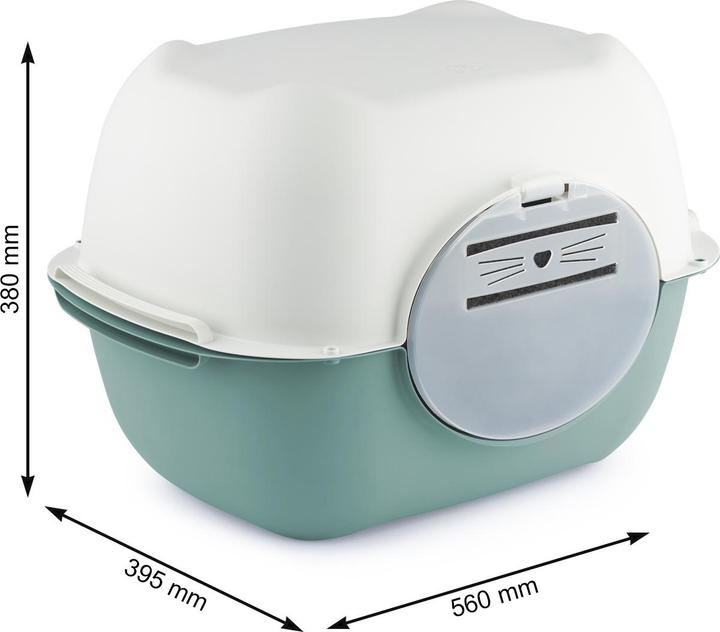 Actual product image Rotho Set Katzentoilette 3 tlg. BELLA farbig sortiert V3 (Cat litter box closed)
